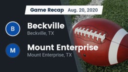 Recap: Beckville  vs. Mount Enterprise  2020