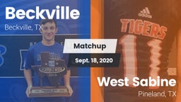 Matchup: Beckville High vs. West Sabine  2020