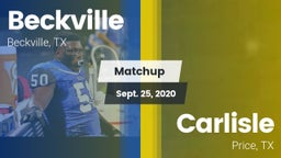 Matchup: Beckville High vs. Carlisle  2020