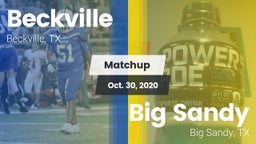 Matchup: Beckville High vs. Big Sandy  2020