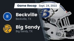 Recap: Beckville  vs. Big Sandy  2022