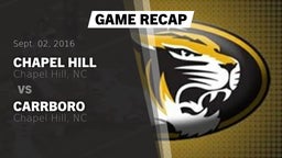 Recap: Chapel Hill  vs. Carrboro  2016