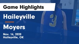 Haileyville  vs Moyers   Game Highlights - Nov. 16, 2020
