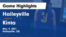 Haileyville  vs Kinta  Game Highlights - Nov. 9, 2021