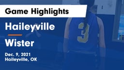Haileyville  vs Wister Game Highlights - Dec. 9, 2021