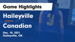 Haileyville  vs Canadian  Game Highlights - Dec. 10, 2021