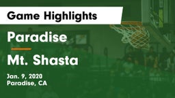 Paradise  vs Mt. Shasta Game Highlights - Jan. 9, 2020