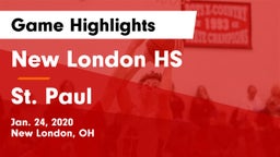New London HS vs St. Paul  Game Highlights - Jan. 24, 2020