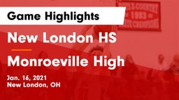 New London HS vs Monroeville High Game Highlights - Jan. 16, 2021