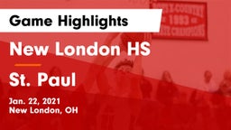 New London HS vs St. Paul  Game Highlights - Jan. 22, 2021