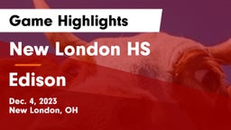 New London HS vs Edison  Game Highlights - Dec. 4, 2023