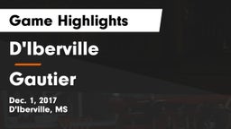 D'Iberville  vs Gautier  Game Highlights - Dec. 1, 2017