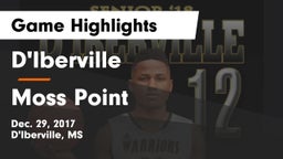 D'Iberville  vs Moss Point  Game Highlights - Dec. 29, 2017