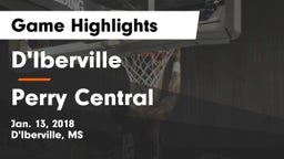 D'Iberville  vs Perry Central  Game Highlights - Jan. 13, 2018