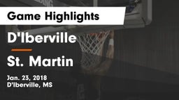 D'Iberville  vs St. Martin  Game Highlights - Jan. 23, 2018