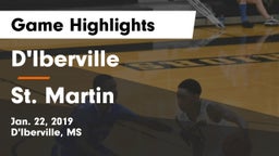 D'Iberville  vs St. Martin  Game Highlights - Jan. 22, 2019