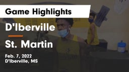 D'Iberville  vs St. Martin  Game Highlights - Feb. 7, 2022