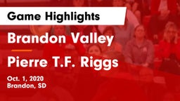 Brandon Valley  vs Pierre T.F. Riggs  Game Highlights - Oct. 1, 2020