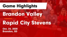 Brandon Valley  vs Rapid City Stevens  Game Highlights - Oct. 24, 2020