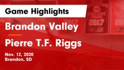 Brandon Valley  vs Pierre T.F. Riggs  Game Highlights - Nov. 12, 2020