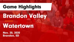 Brandon Valley  vs Watertown  Game Highlights - Nov. 20, 2020