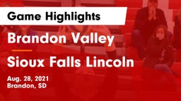 Brandon Valley  vs Sioux Falls Lincoln  Game Highlights - Aug. 28, 2021