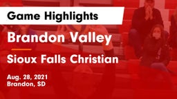 Brandon Valley  vs Sioux Falls Christian  Game Highlights - Aug. 28, 2021