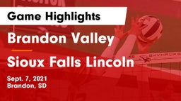 Brandon Valley  vs Sioux Falls Lincoln  Game Highlights - Sept. 7, 2021