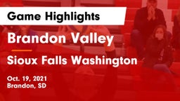 Brandon Valley  vs Sioux Falls Washington  Game Highlights - Oct. 19, 2021