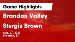 Brandon Valley  vs Sturgis Brown  Game Highlights - Aug. 27, 2022