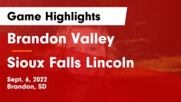 Brandon Valley  vs Sioux Falls Lincoln  Game Highlights - Sept. 6, 2022