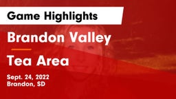 Brandon Valley  vs Tea Area  Game Highlights - Sept. 24, 2022