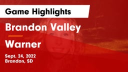 Brandon Valley  vs Warner  Game Highlights - Sept. 24, 2022