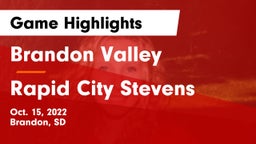 Brandon Valley  vs Rapid City Stevens  Game Highlights - Oct. 15, 2022