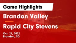 Brandon Valley  vs Rapid City Stevens  Game Highlights - Oct. 21, 2022