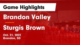 Brandon Valley  vs Sturgis Brown  Game Highlights - Oct. 21, 2022