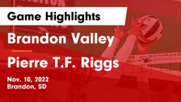 Brandon Valley  vs Pierre T.F. Riggs  Game Highlights - Nov. 10, 2022