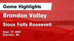 Brandon Valley  vs Sioux Falls Roosevelt  Game Highlights - Sept. 19, 2023