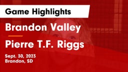 Brandon Valley  vs Pierre T.F. Riggs  Game Highlights - Sept. 30, 2023