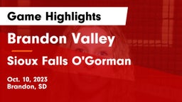 Brandon Valley  vs Sioux Falls O'Gorman  Game Highlights - Oct. 10, 2023