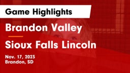 Brandon Valley  vs Sioux Falls Lincoln  Game Highlights - Nov. 17, 2023