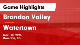 Brandon Valley  vs Watertown  Game Highlights - Nov. 18, 2023
