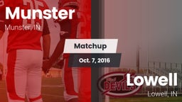 Matchup: Munster  vs. Lowell  2016