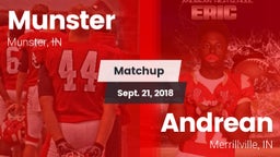Matchup: Munster  vs. Andrean  2018