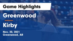 Greenwood  vs Kirby  Game Highlights - Nov. 20, 2021