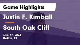 Justin F. Kimball  vs South Oak Cliff Game Highlights - Jan. 17, 2024