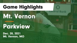 Mt. Vernon  vs Parkview  Game Highlights - Dec. 28, 2021