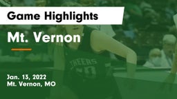 Mt. Vernon  Game Highlights - Jan. 13, 2022