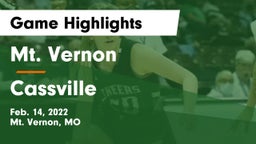Mt. Vernon  vs Cassville  Game Highlights - Feb. 14, 2022