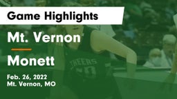 Mt. Vernon  vs Monett  Game Highlights - Feb. 26, 2022